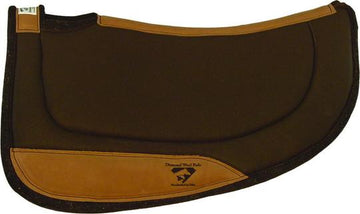 Diamond Wool Contoured Ranch Round Saddle Pad 1"